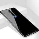 ClickAway Poco X2 Glass Case, Luxurious Soft Edge Protective TPU Bumper Stunning Design Glass Back Cover for Poco X2 -(Black) CA1240 (Please check your phone model before buying