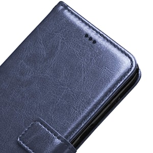 pu leather flip wallet case with tpu shockproof cover for poco x2 ca534 blue please check your phone model before buying