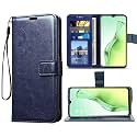 PU Leather Flip Wallet Case with TPU Shockproof Cover for Oppo A31 CA566 Blue (Please Check Your Phone Model Before Buying