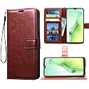 PU Leather Flip Wallet Case with TPU Shockproof Cover for Oppo A31 CA567 Brown (Please Check Your Phone Model Before Buying