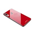 ClickAway ?Realme 3 pro Glass Case, Luxurious Soft Edge Protective TPU Bumper Stunning Design Glass Back Cover for Realme 3 pro -(Red) CA1514 (Please Check Your Phone Model Before Buying