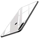 ClickAway Realme 5s Glass Case, Luxurious Soft Edge Protective TPU Bumper Stunning Design Glass Back Cover for Realme 5s -(White) CA1811 (Please Check Your Phone Model Before Buying