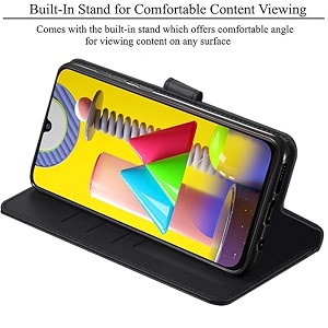 realme 6 flip covers pu leather flip wallet case with tpu shockproof cover for oppo realme 6 flip cover leather ca537 black please check your phone model before buying