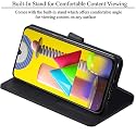 realme 6 flip Covers PU Leather Flip Wallet Case with TPU Shockproof Cover for Oppo Realme 6 flip Cover Leather CA537 Black (Please Check Your Phone Model Before Buying