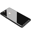 ClickAway Realme U1 Glass Case, Luxurious Soft Edge Protective TPU Bumper Stunning Design Glass Back Cover for Realme U1 -(Black) CA1046 (Please Check Your Phone Model Before Buying