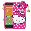 ClickAway Redmi 2s Prime Hello Kitty Back Cover, Soft Silicone Rubber Back Cover with (Heart Design) Pendant Compatible for Mobile Case Redmi 2s Prime - Pink Hello Kitty CA1335 (Please check your phone model before buying