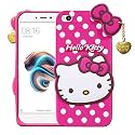 ClickAway Redmi 5a Hello Kitty Back Cover, Soft Silicone Rubber Back Cover with (Heart Design) Pendant Compatible for Mobile Case Redmi 5a - Pink Hello Kitty CA1839 (Please check your phone model before buying