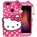 ClickAway Redmi A1 Hello Kitty Back Cover, Soft Silicone Rubber Back Cover with (Heart Design) Pendant Compatible for Mobile Case Redmi A1 - Pink Hello Kitty CA1063 (Please check your phone model before buying