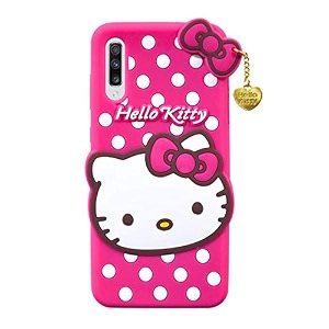 clickaway redmi a3 hello kitty back cover soft silicone rubber back cover with heart design pendant compatible for mobile case redmi a3 - pink hello kitty ca1546 please check your phone model before buying