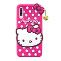 ClickAway Redmi A3 Hello Kitty Back Cover, Soft Silicone Rubber Back Cover with (Heart Design) Pendant Compatible for Mobile Case Redmi A3 - Pink Hello Kitty CA1546 (Please check your phone model before buying