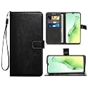 Samsung Galaxy M51 flip Covers PU Leather Flip Wallet Case with TPU Shockproof Cover for Samsung Galaxy M51 flip Cover Leather CA580 Black (Please Check Your Phone Model Before Buying
