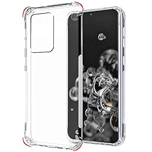 samsung galaxy s20 ultra premium clear soft tpu with complete camera protection back cover case  anti-dust plugs built-intransparent please check your phone model before buying