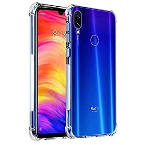 clickaway shock proof protective soft bumper corners back casecovertransparent compatible with redmi note 7note 7s note 7 pro 2019 ca472 please check your phone model before buying