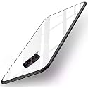 ClickAway Vivo S1 Pro Glass Case, Luxurious Soft Edge Protective TPU Bumper Stunning Design Glass Back Cover for Vivo S1 Pro -(White) CA1115 (Please Check Your Phone Model Before Buying
