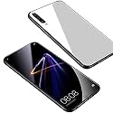 ClickAway ?Vivo Z1x Glass Case, Luxurious Soft Edge Protective TPU Bumper Stunning Design Glass Back Cover for Vivo Z1x -(White) CA1154 (Please Check Your Phone Model Before Buying