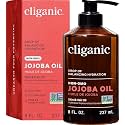 Cliganic Jojoba Oil ,100%, Non-GMO, Cold Pressed for Face, Hair &amp; Skin 8oz