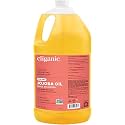 Cliganic Jojoba Oil ,100%, Non-GMO, Cold Pressed for Face, Hair&amp;Skin, 128oz