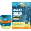 Cliganic Mosquito Repellent Microfiber Bracelets (10 Count) - for Adults and Kids, DEET Free Wristbands