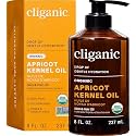 Cliganic Organic Apricot Oil, 100% Pure (8oz) - For Skin, Hair & Face | Natural Cold Pressed Unrefined
