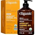 Cliganic Organic Apricot Oil, 100% Pure (16oz) - For Skin, Hair &amp; Face | Natural Cold Pressed Unrefined