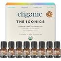 Cliganic Organic Essential Oils Set for Home Diffuser, 100% Pure, Top 8