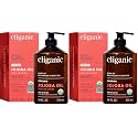 Cliganic Organic Jojoba Oil 16oz with Pump, 100% Pure | Bulk, Moisturizing Oil for Face, Hair, Skin &amp; Nails | Natural Cold Pressed (Pack of 2)