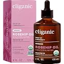 Cliganic Organic Rosehip Seed Oil for Face, 100% Natural Cold Pressed, 4oz