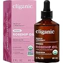 Cliganic Organic Rosehip Seed Oil for Face, 100% Natural Cold Pressed, 2oz