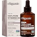 Cliganic Pure Vitamin E Oil for Skin, Scars, Face &amp; Hair, 60,000 IU, 2 oz