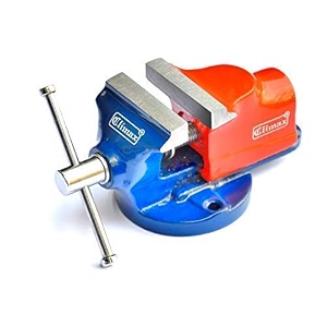 climax fixed base table baby vice  40 mm jaw width professional orange-blue