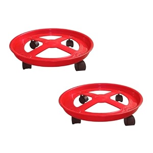 climb high gas cylinder trolley with wheels  gas trolly  lpg cylinder stand red pack of 2