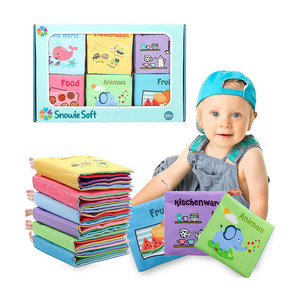 climberty 6pcs baby cloth books sensory educational books for 6-12 months early learning