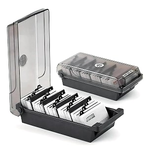 climberty large capacity business card storage case with 5 compartments amp 20pcs a-z index tabs business card case organizer credit card holder file for 500 business cards 24cm x12cm x75cm