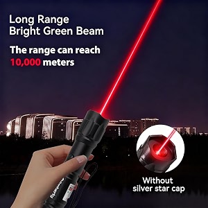 climberty red beam laser pointer 10000m usb rechargeable 8 star patterns