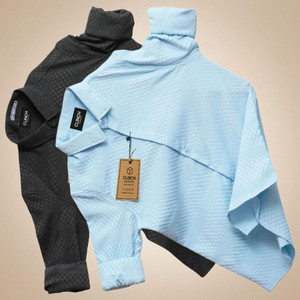 clinch fashion Men Self Design Casual Black