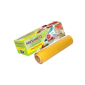 cling film wrap 15 kg roll  bpa free transparent food wrapping sheet  10 micron thick non-stick amp microwave safe cling paper for kitchen catering fridge storage amp bulk use
