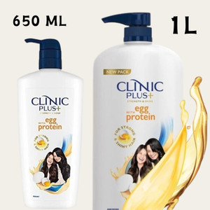 clinic plus strength  shine with egg protein shampoo 1650 ml