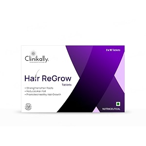 clinikally hair regrow nutraceutical tablet  with biotin beta sitosterol amino acids vitamins amp minerals  for hair growth amp hair fall control  30 tablets