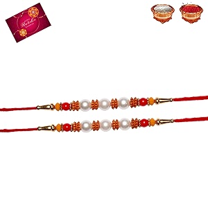 clinkz multicolor dora rakhi set for men with roli chawal rakhi  elegant golden rakhiband for beloved brother n-rakhi-17