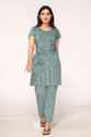 Clint Women Printed Grey Top & Pyjama Set