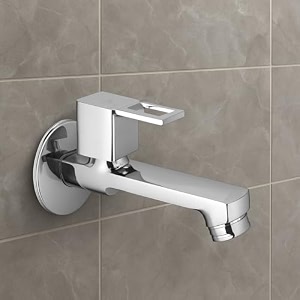 clinton brass long body bib cock tap with wall flange chrome finish c_max brass long body-1pc