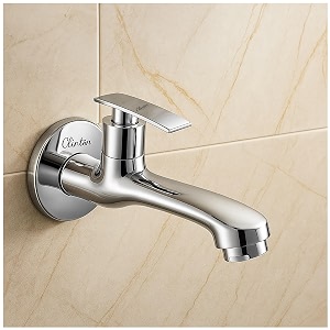 clinton passion brass long body bib tap  wall mounted faucet  chrome finish  bathroom tap  durable wash basin tap