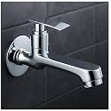 Clinton Brass Long Body Bib tap | Wall Mounted Faucet | Chrome Finish | Bathroom Tap | Durable Wash Basin Tap