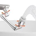 CLINTON Tap Extender for Kitchen Sink, Adaptable Tap Extension for Easy Handling Universal Kitchen/bathroom Faucet Head (1080° Swivel Adjustable (FE02))