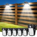 Clip-On Solar Lights Outdoor, Motion Sensor, 6 Pack, Black