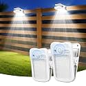 Clip-On Solar Lights Outdoor, Motion Sensor, 2 Pack, White