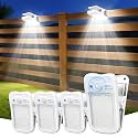Clip-On Solar Lights Outdoor, Motion Sensor, 4 Pack, White