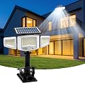 Clip on Solar Lights Outdoor 231 LEDs,3 Heads Motion Sensor Flood Lights(1)