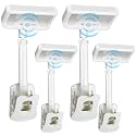 Clip On Solar Lights Outdoor, Motion Sensor Outdoor Lights, 92 LEDs 600LM Solar Fence Lights Outdoor Waterproof,Security Lights for Fence, Deck, Gutter (4, White-6000K)