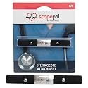Clip for Stethoscopes, Stethoscope Clip for Doctors, Nurses, Medical Students, Stethoscope Accessory Compatible with 3M Littmann Classic III, Lightweight II S.E, and More, Black